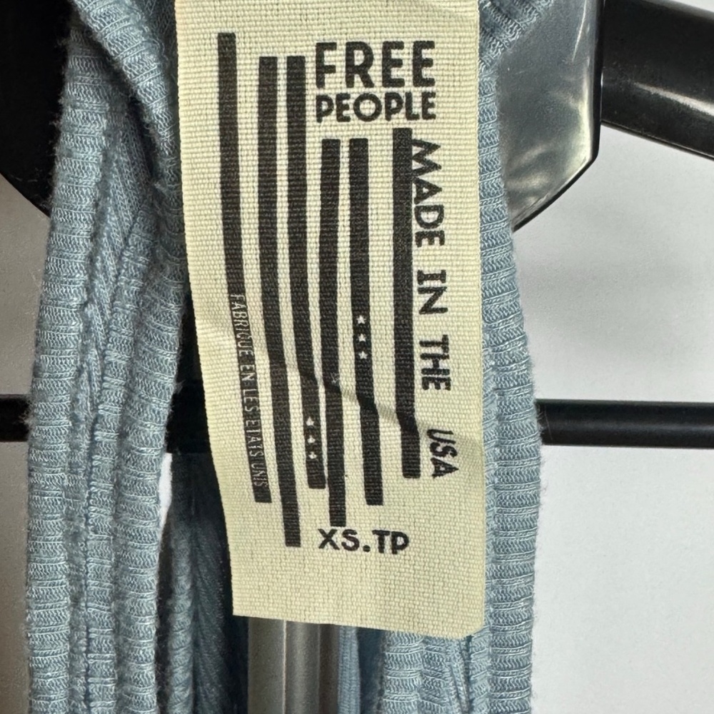 Free People Ribbed Tank Top – Blue – Size XS - Picture 2 of 3